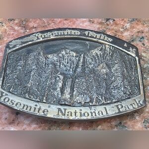 Rare Find Vintage Heritage Buckle Inc. Yosemite Falls Belt Buckle 3D Relief
